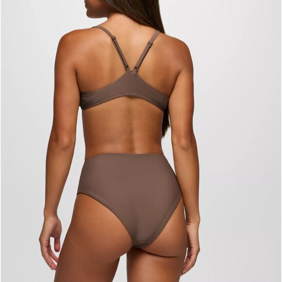 prAna Lahari High Rise Swim Bottom Size M | NWT | Carob Brown | Eco Swim - Picture 2 of 4